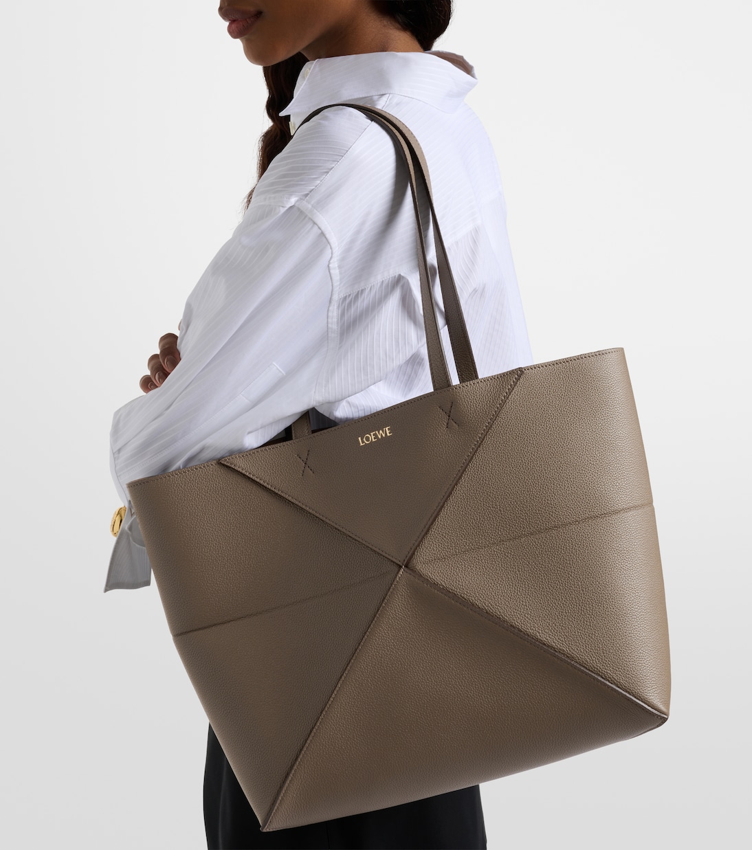 Puzzle Fold Medium leather tote bag | Loewe