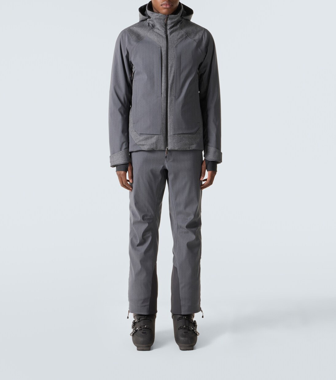 Indren pinstripe wool-blend ski pants | Sease
