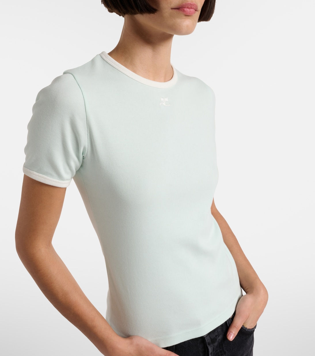 Signature logo cotton T-shirt | Courrèges