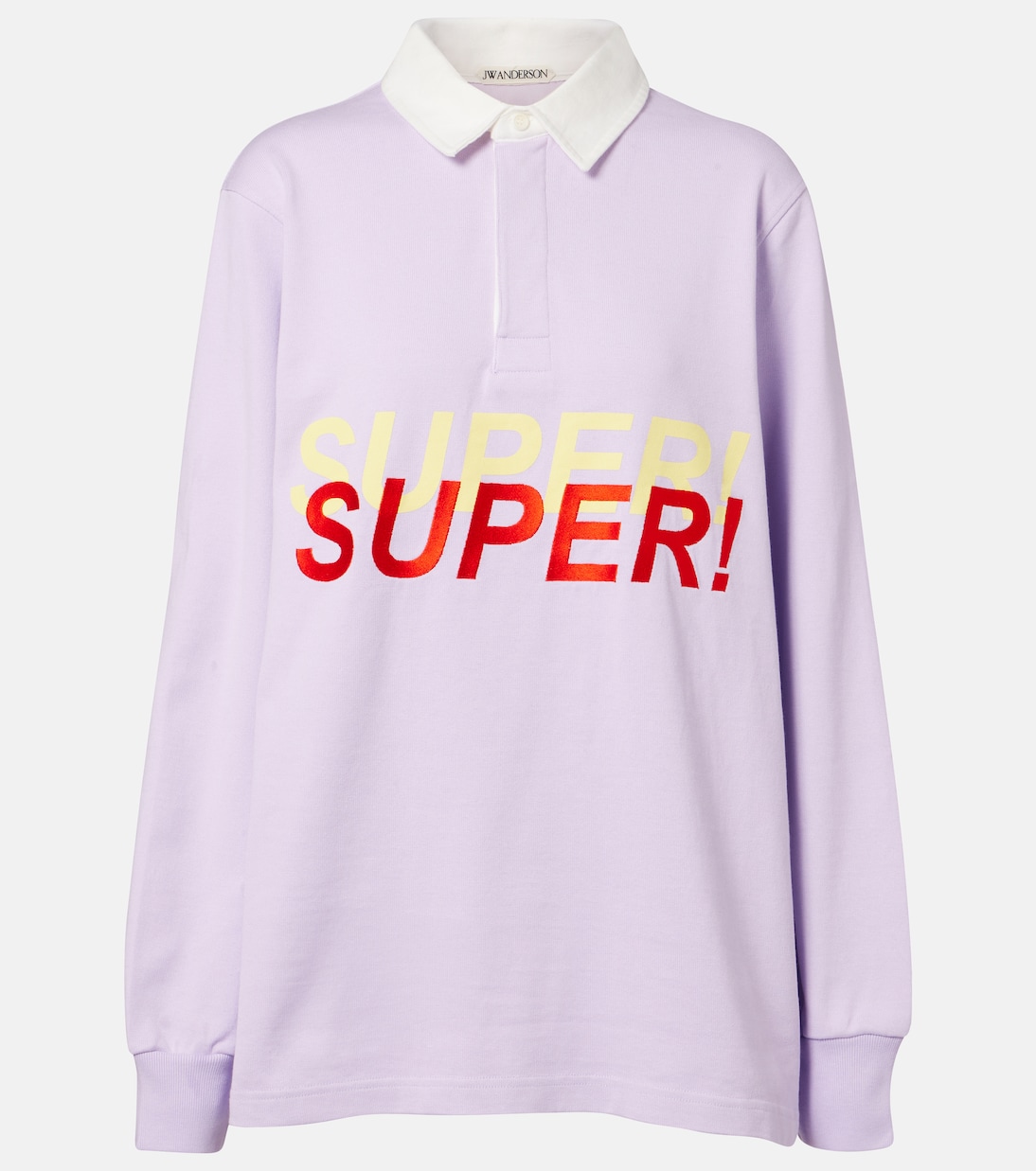 Printed cotton polo sweater | JW Anderson