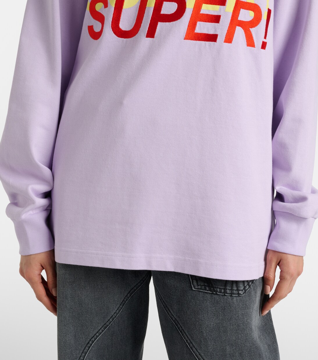 Printed cotton polo sweater | JW Anderson