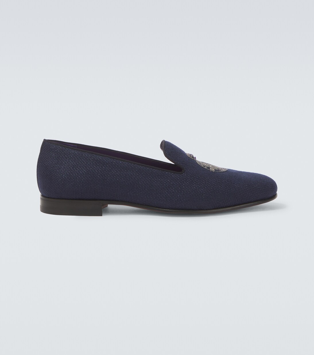 Alonzo embroidered linen loafers | Ralph Lauren Purple Label