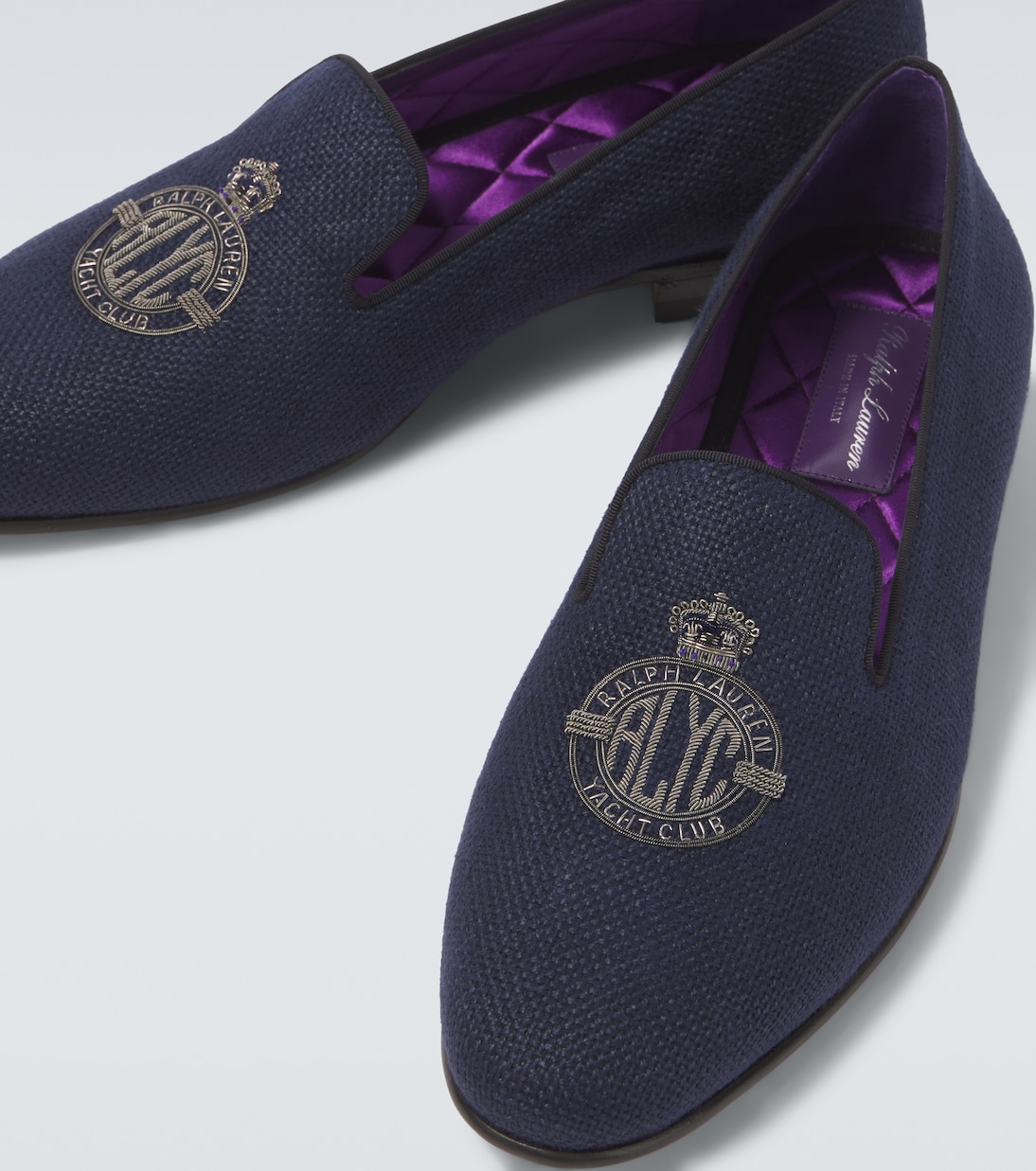 Alonzo embroidered linen loafers | Ralph Lauren Purple Label