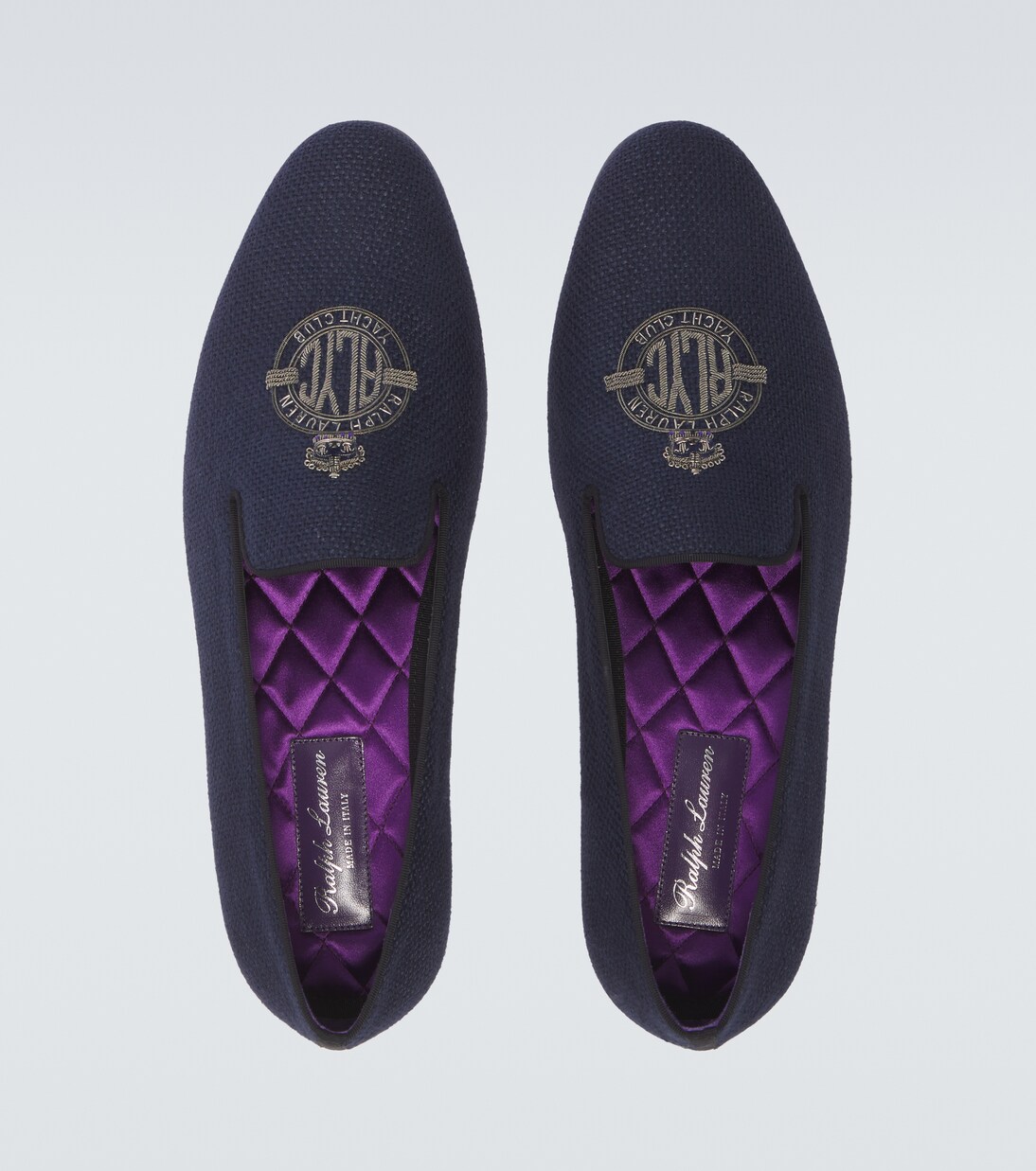 Alonzo embroidered linen loafers | Ralph Lauren Purple Label
