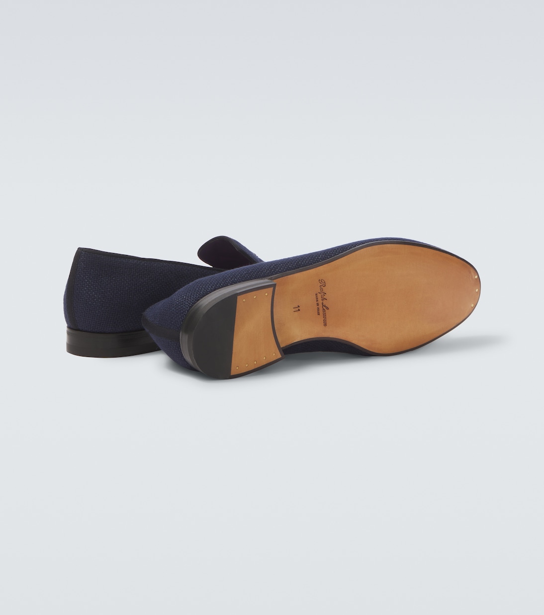 Alonzo embroidered linen loafers | Ralph Lauren Purple Label
