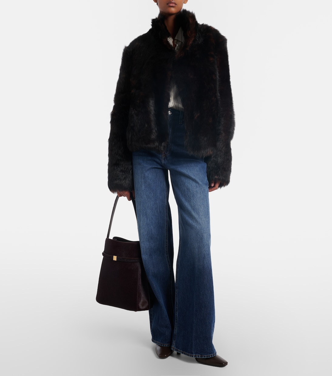 Calf hair bucket bag | Toteme