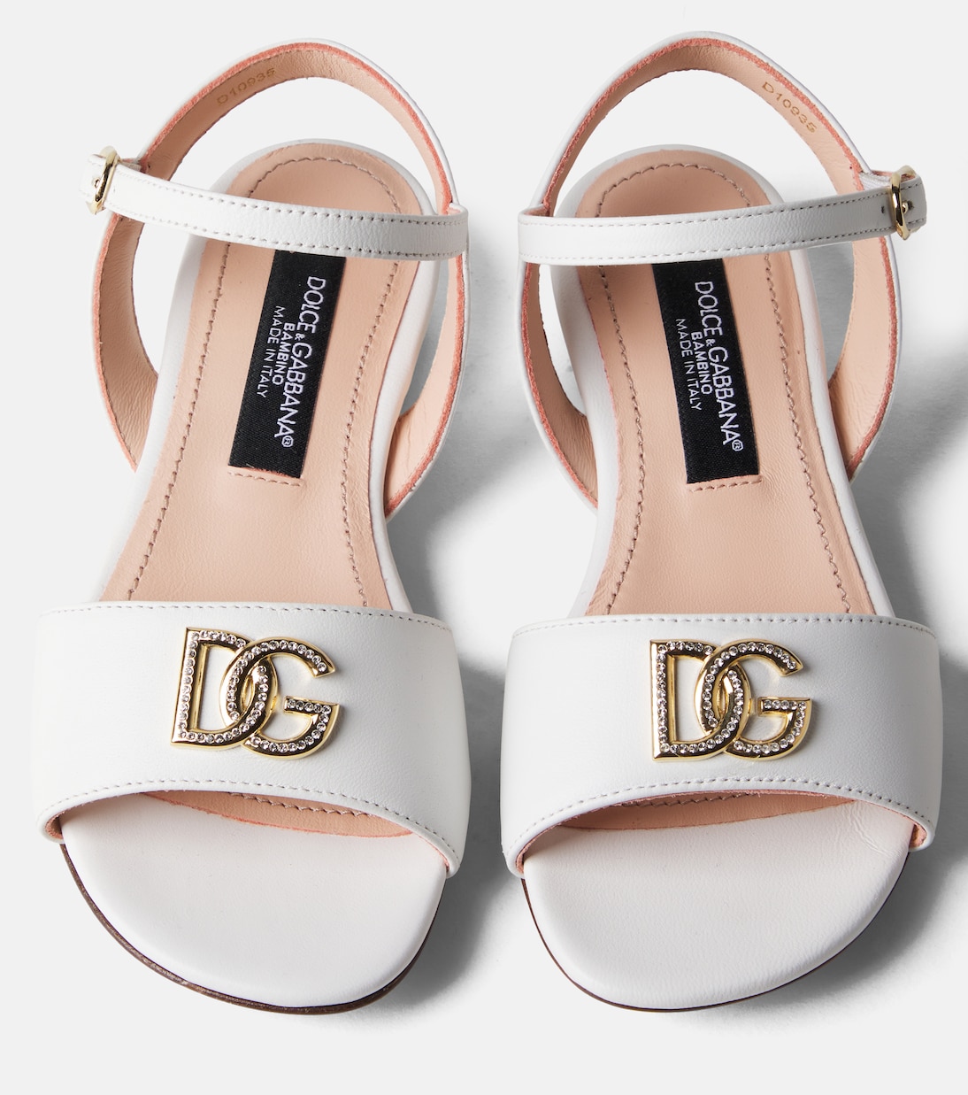 DG embellished leather sandals | Dolce&Gabbana Kids