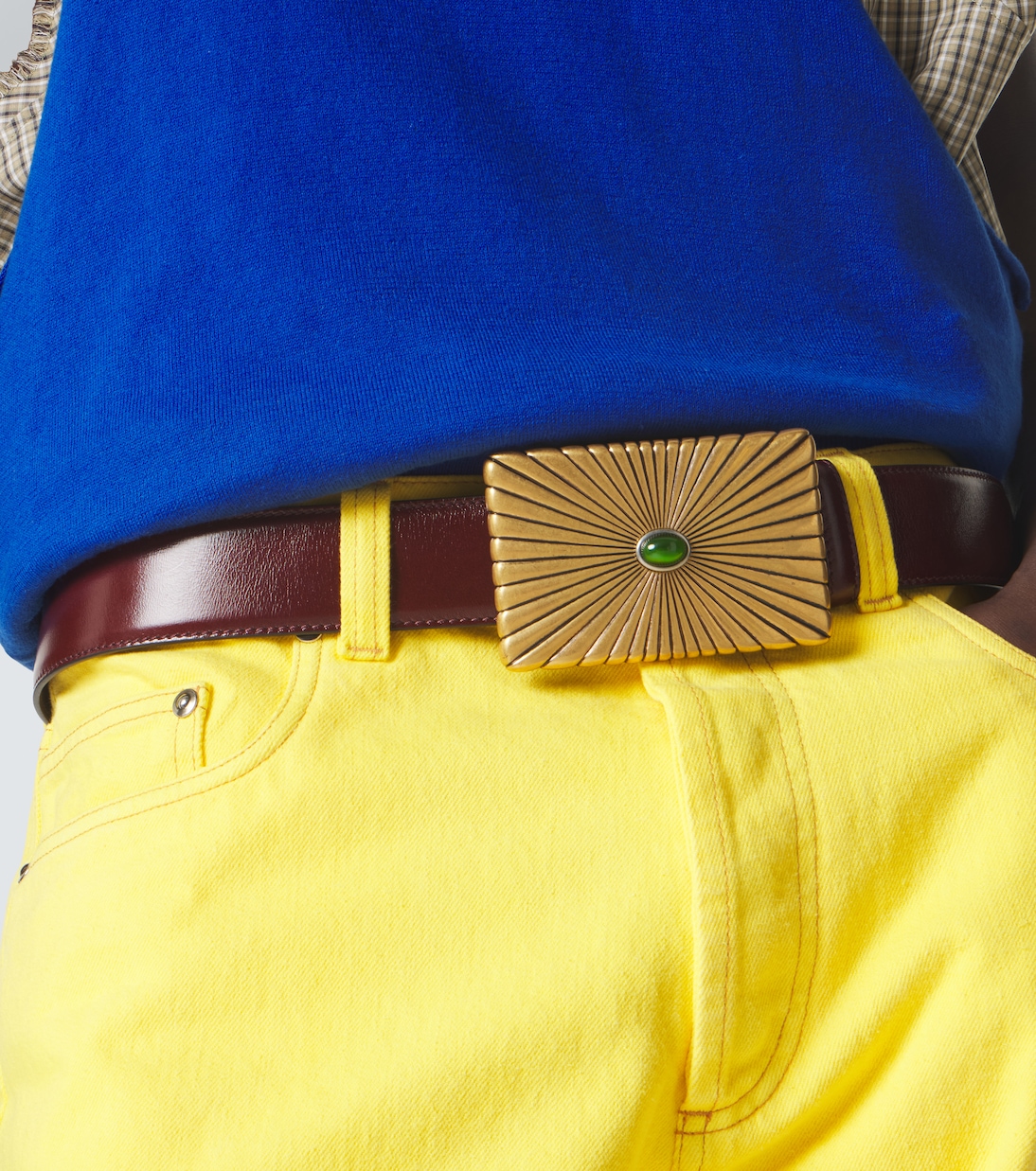 Embellished leather belt | Versace