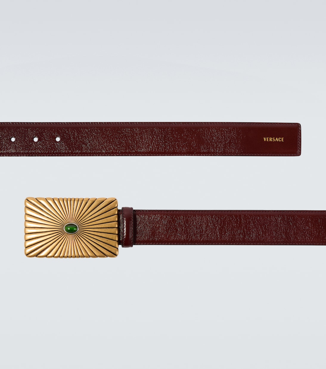 Embellished leather belt | Versace