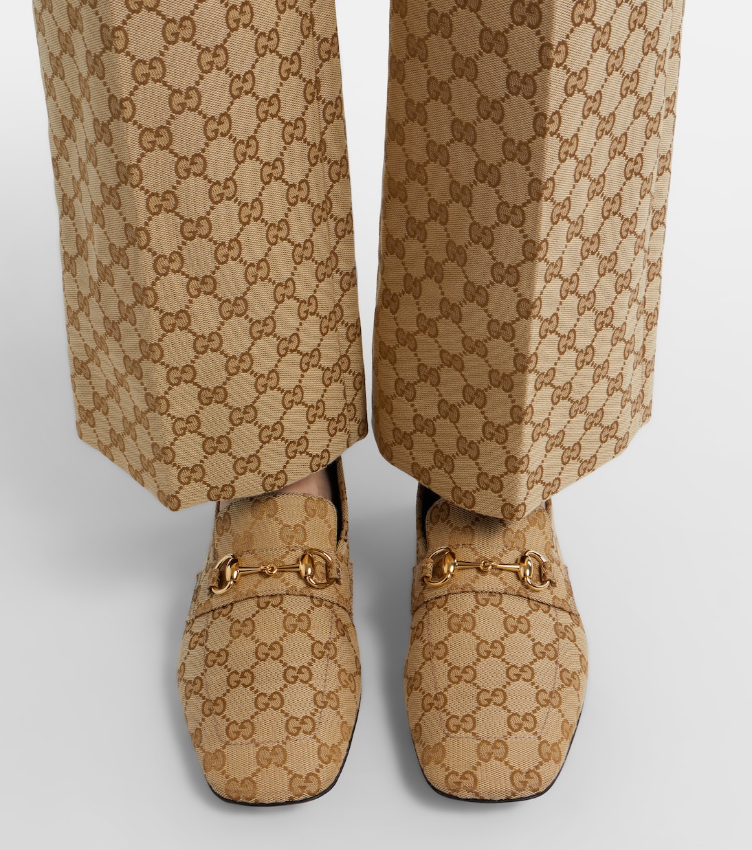 Mocasines de lona GG con Horsebit | Gucci