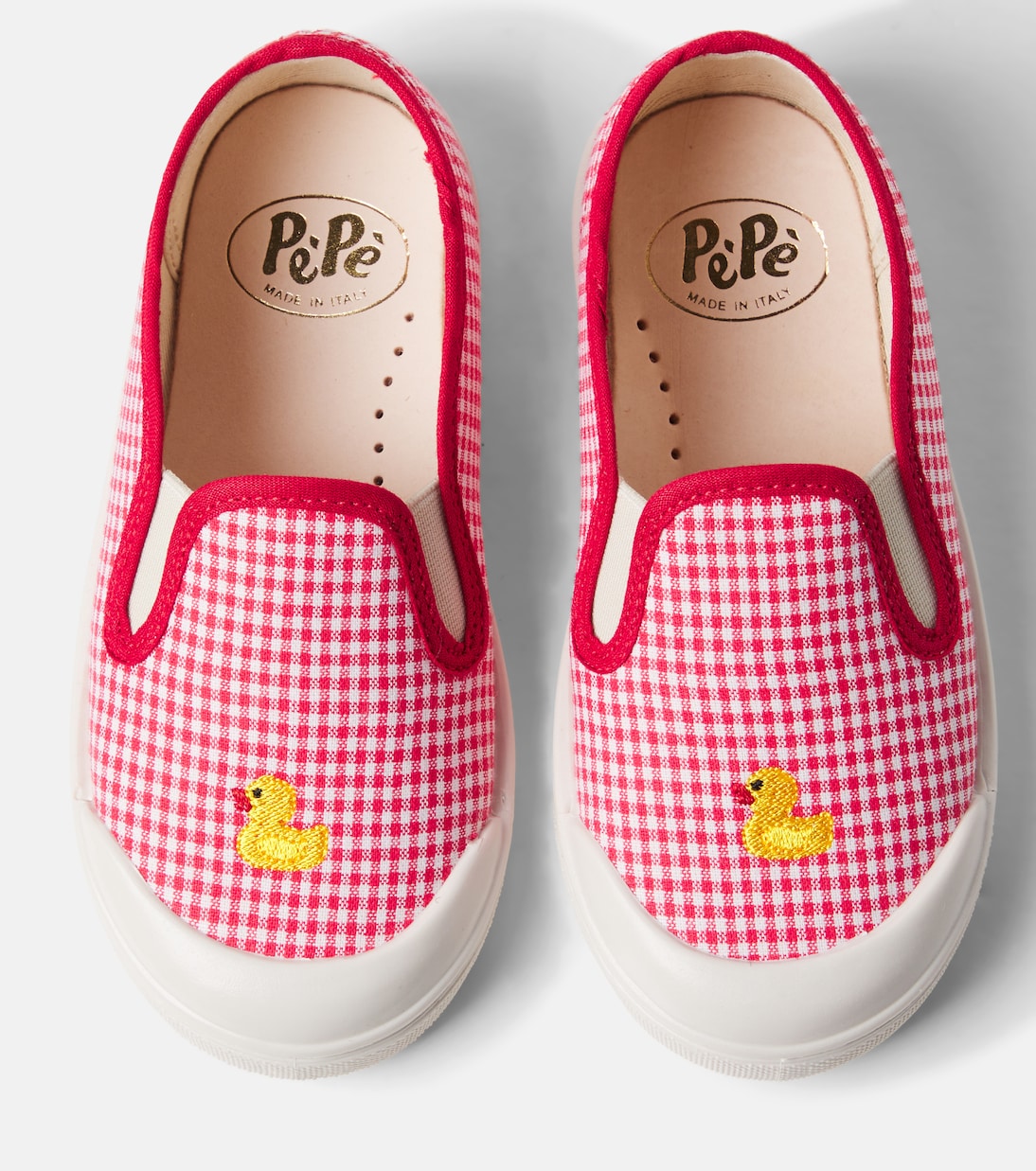 Checked embroidered slip-on sneakers | PèPè