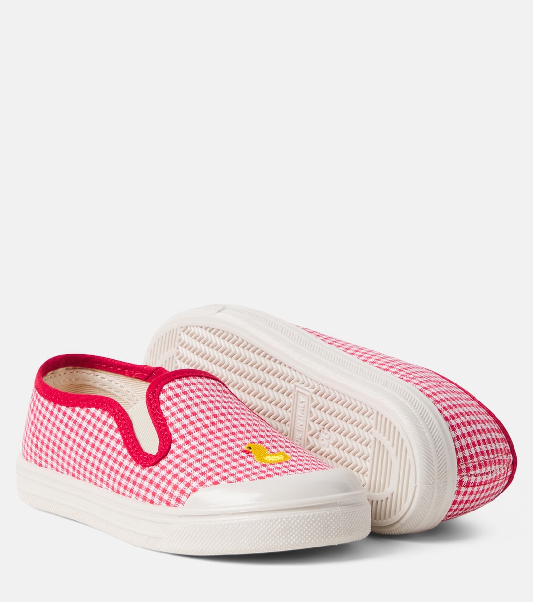 Checked embroidered slip-on sneakers | PèPè