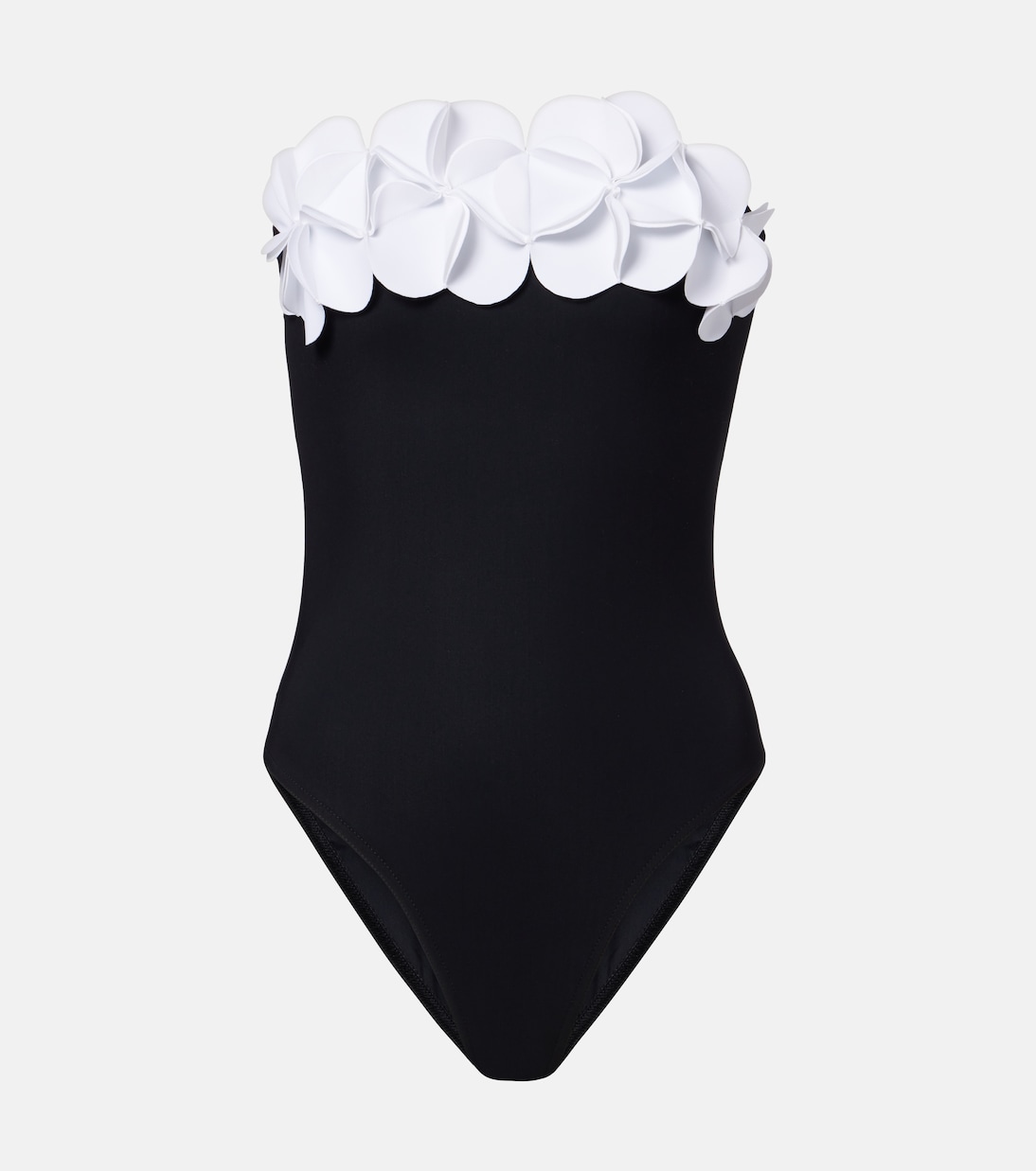 Tess floral-appliqué bandeau swimsuit | Karla Colletto
