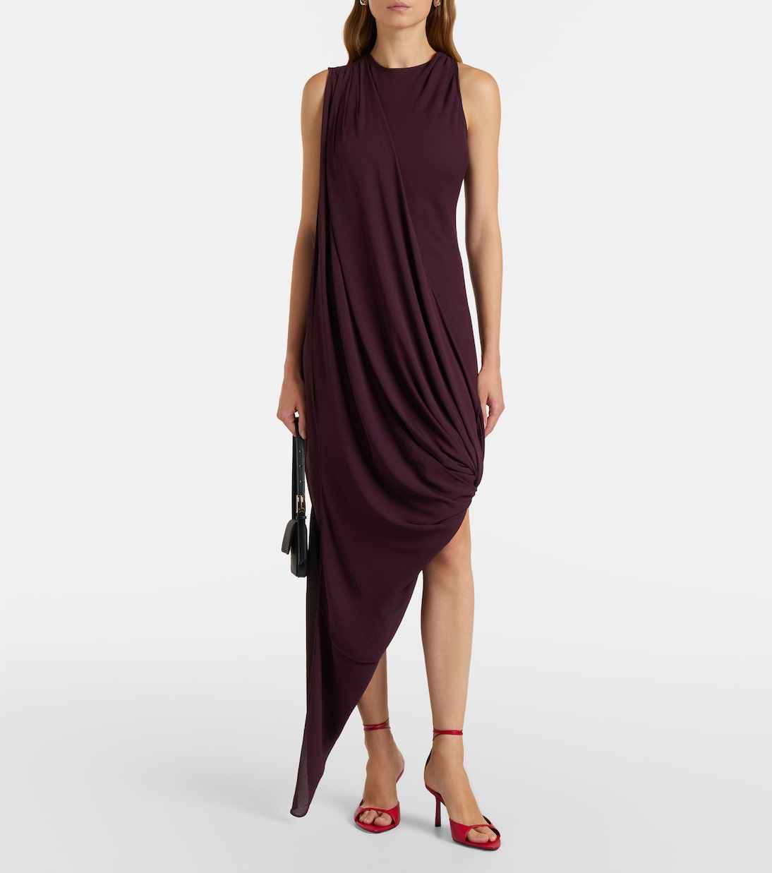 Abito midi in georgette | Victoria Beckham