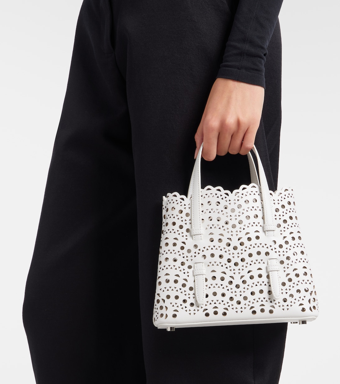 Mina 20 Vienne leather tote bag | Alaïa
