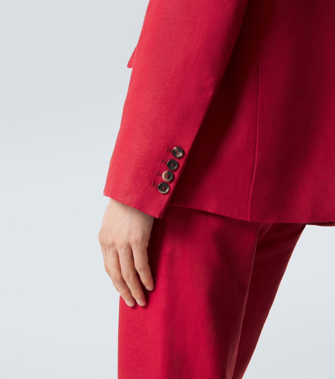 Double-breasted linen blazer | Bode