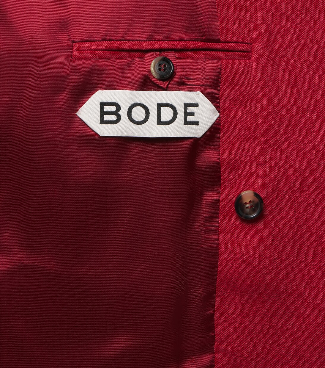 Double-breasted linen blazer | Bode