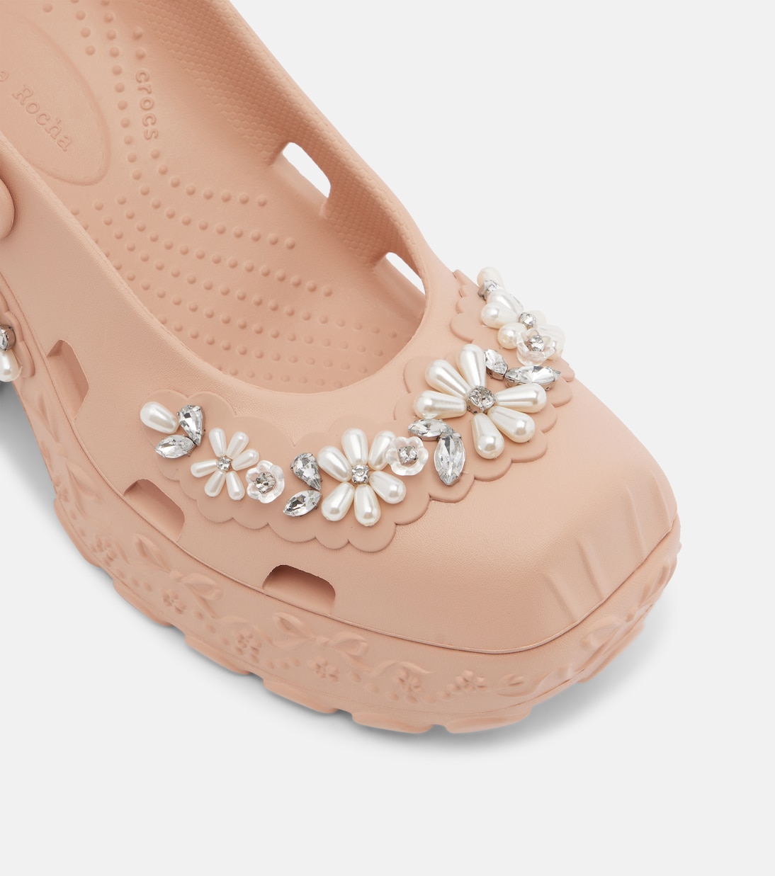 x Crocs embellished slingback pumps | Simone Rocha