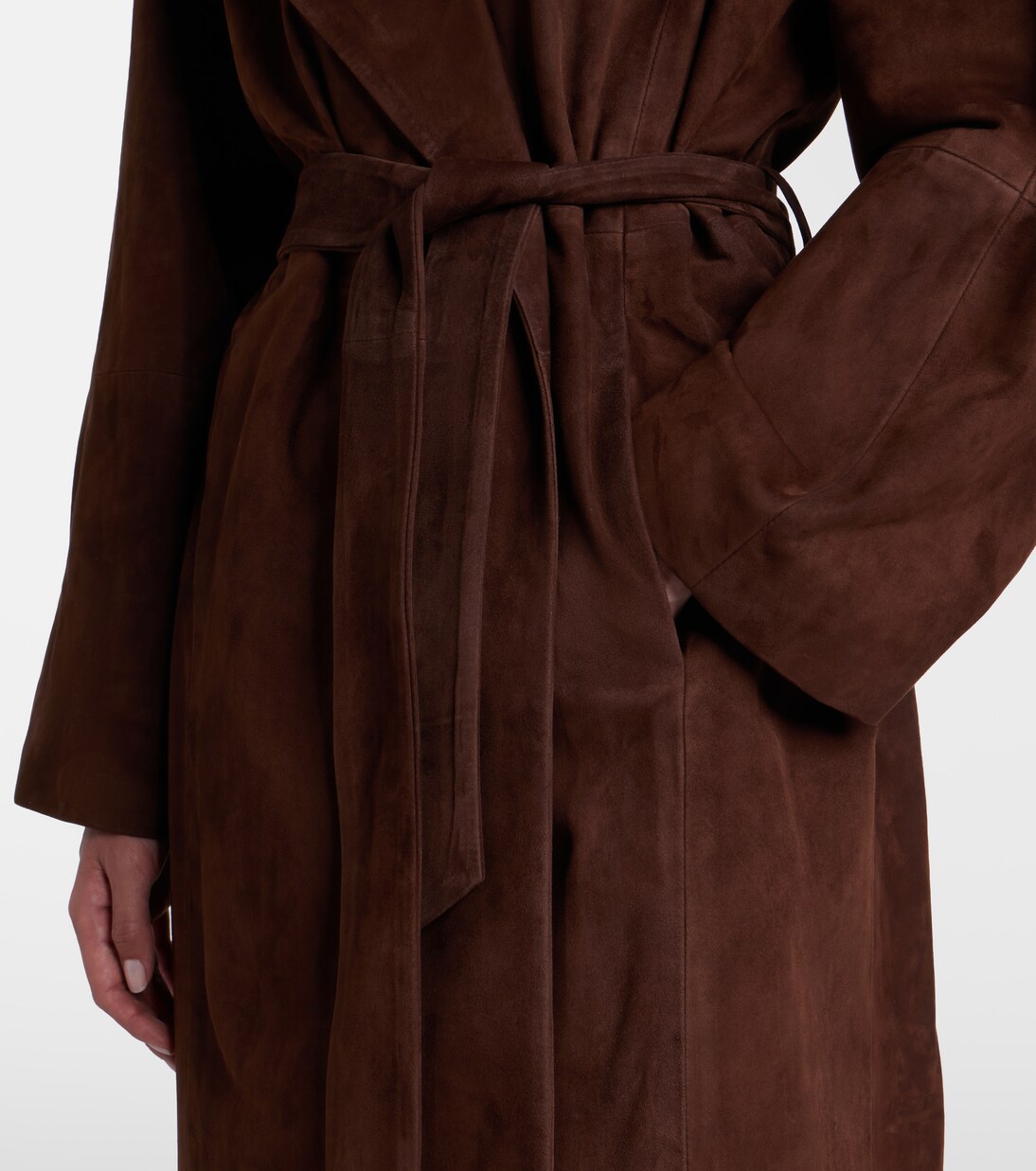 Cappotto Althea in camoscio a portafoglio | Nour Hammour