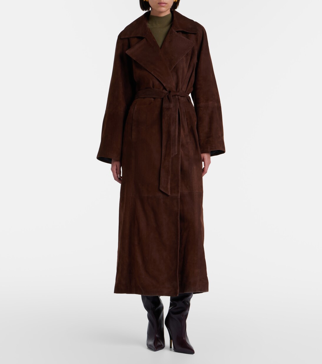 Cappotto Althea in camoscio a portafoglio | Nour Hammour
