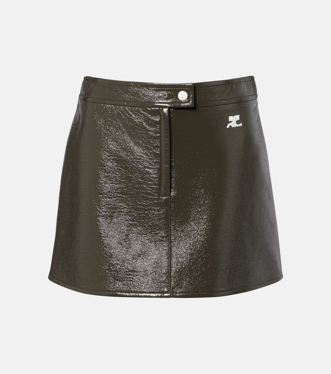 Beschichteter Minirock aus einem Baumwollgemisch | Courrèges