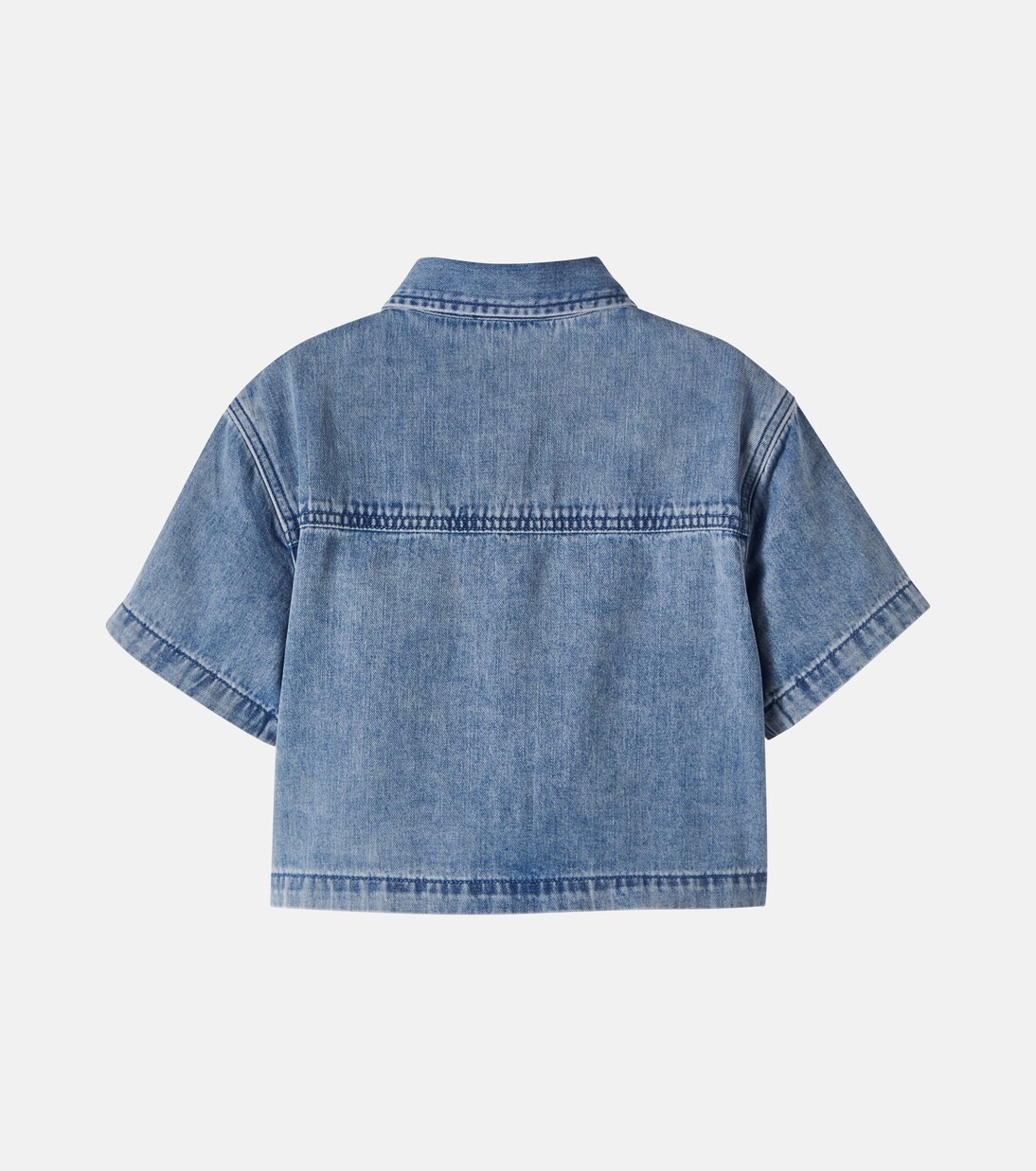 Patch-appliqué denim shirt | Stella McCartney Kids