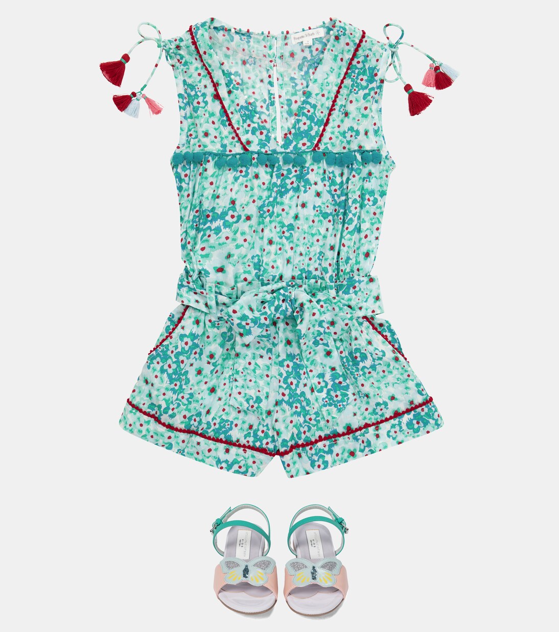 Mya floral playsuit | Poupette St Barth Kids