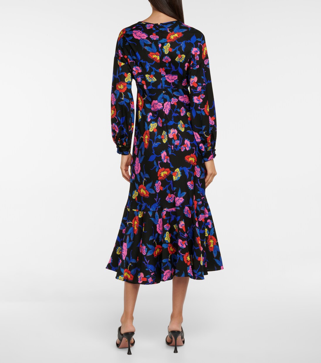 Robe midi Luka à fleurs | Diane von Furstenberg
