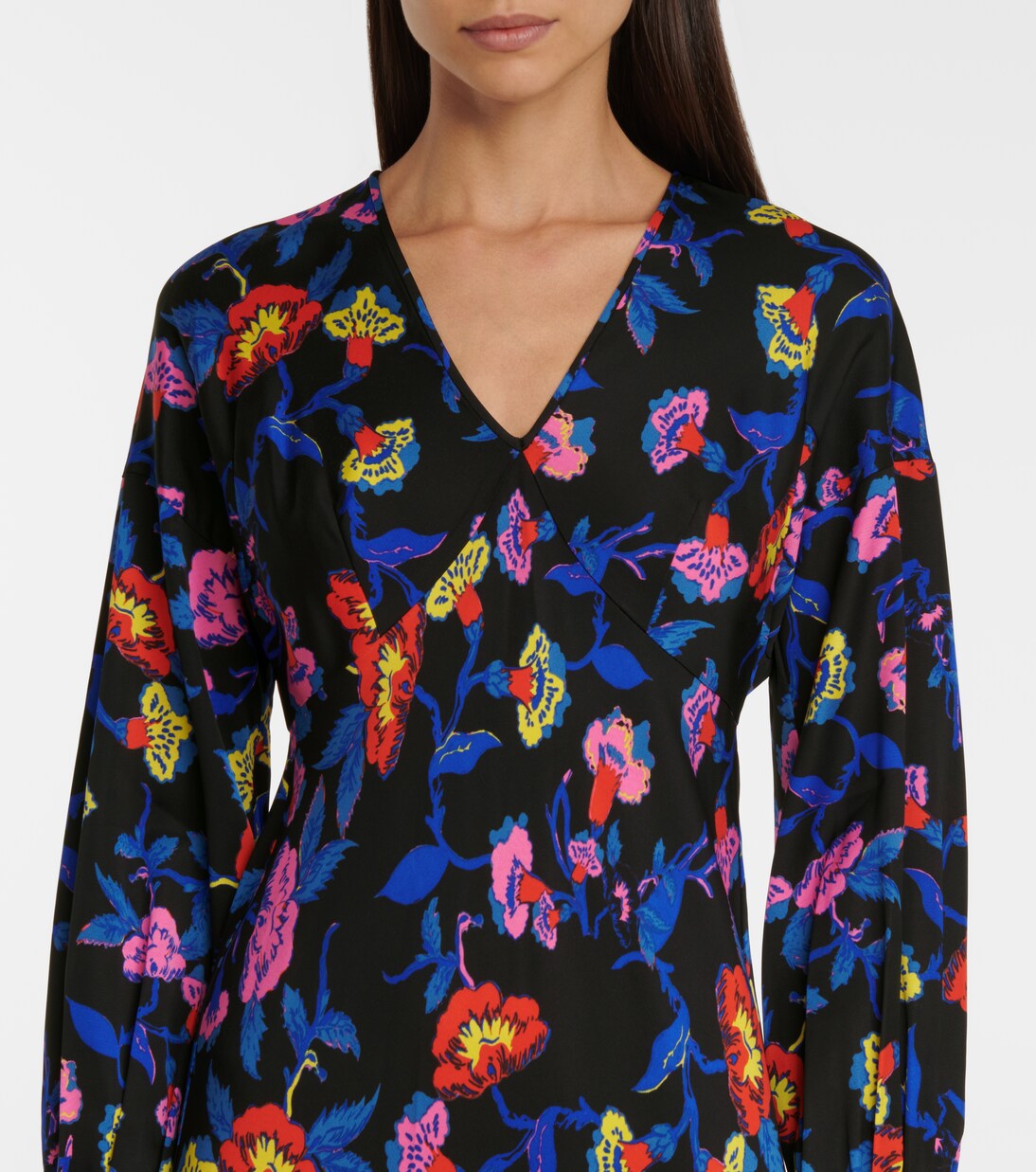 Robe midi Luka à fleurs | Diane von Furstenberg