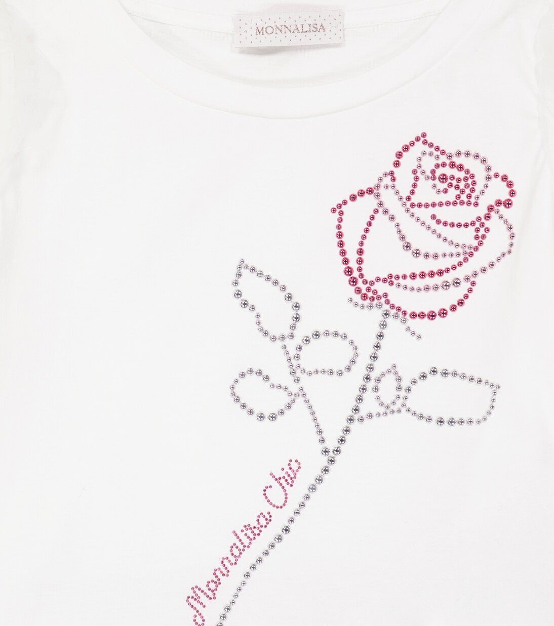 Tulle sleeve cotton T-shirt | Monnalisa