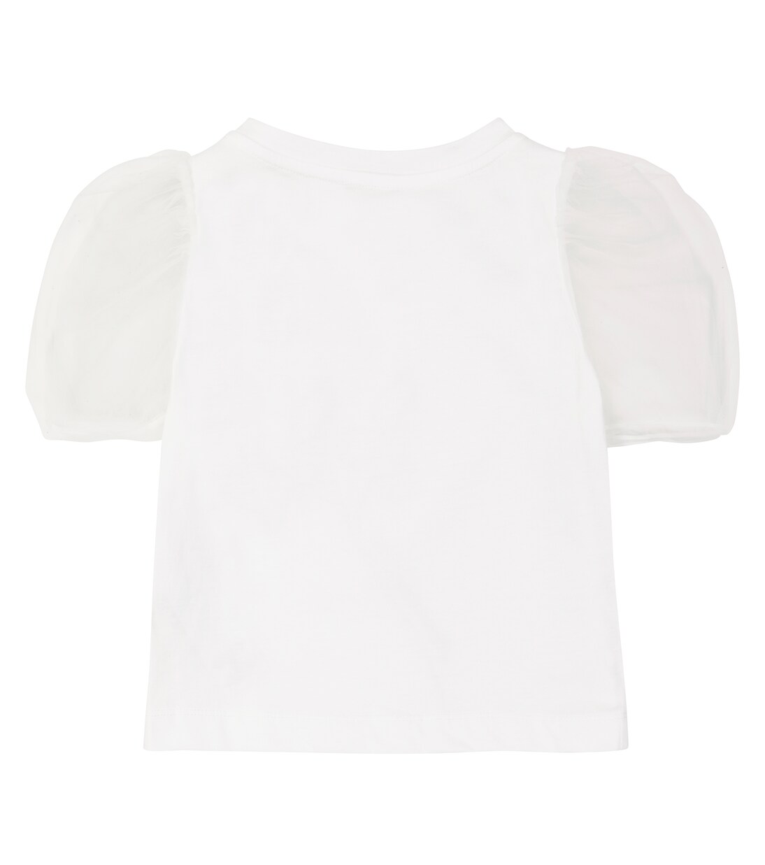Tulle sleeve cotton T-shirt | Monnalisa