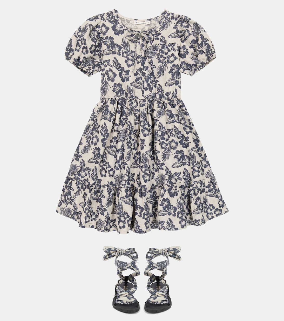 Hibiscus canvas and leather sandals | The New Society