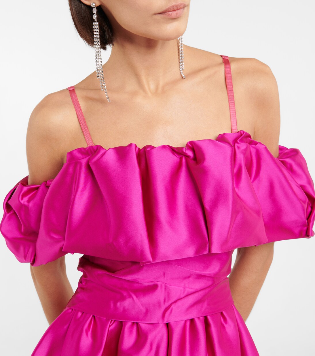 Robe Astoria en satin à encolure bardot | Simkhai