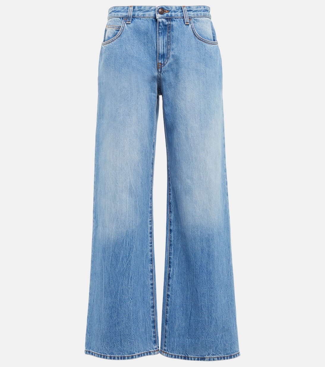 Eglitta mid-rise wide-leg jeans | The Row