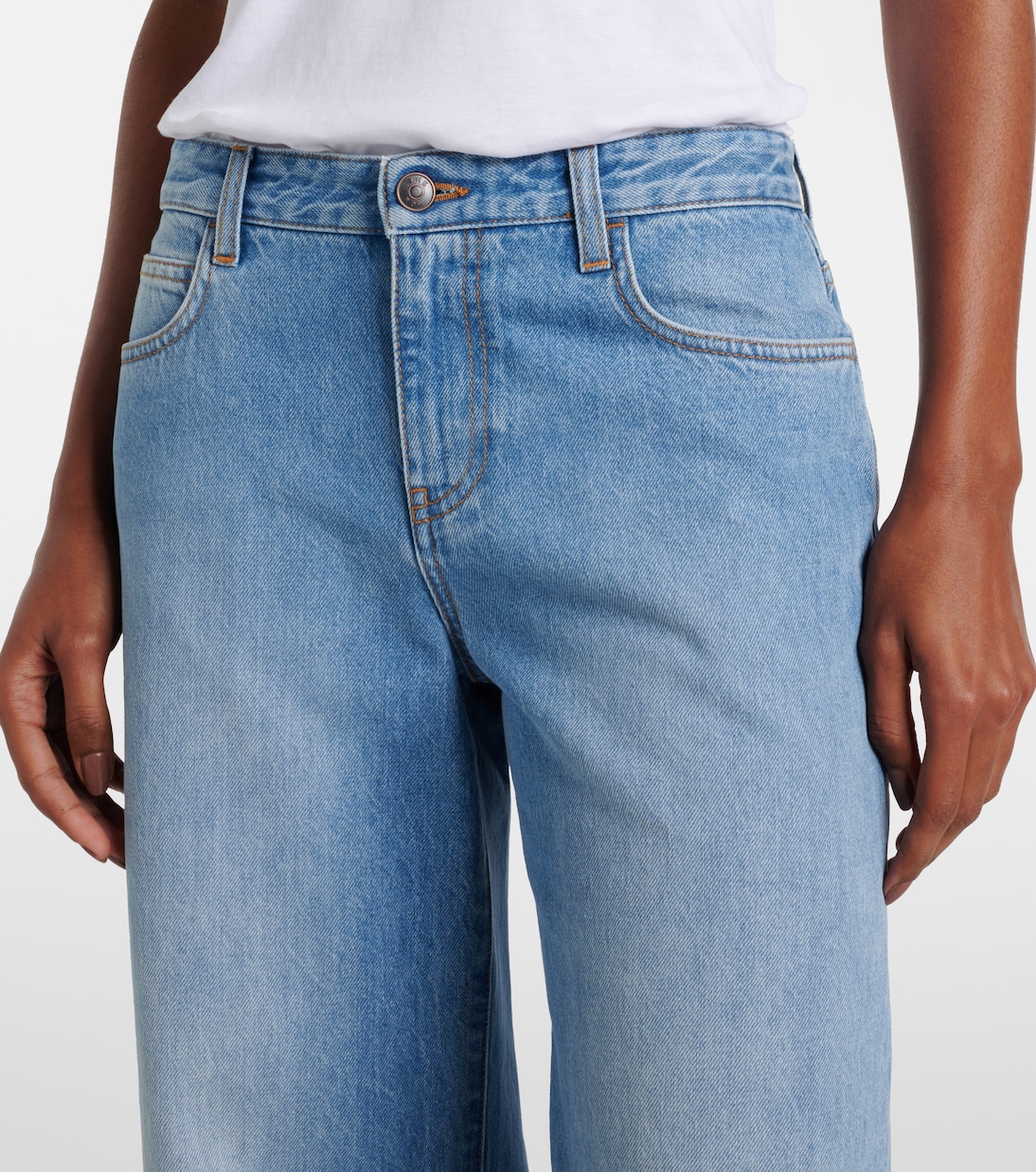 Eglitta mid-rise wide-leg jeans | The Row