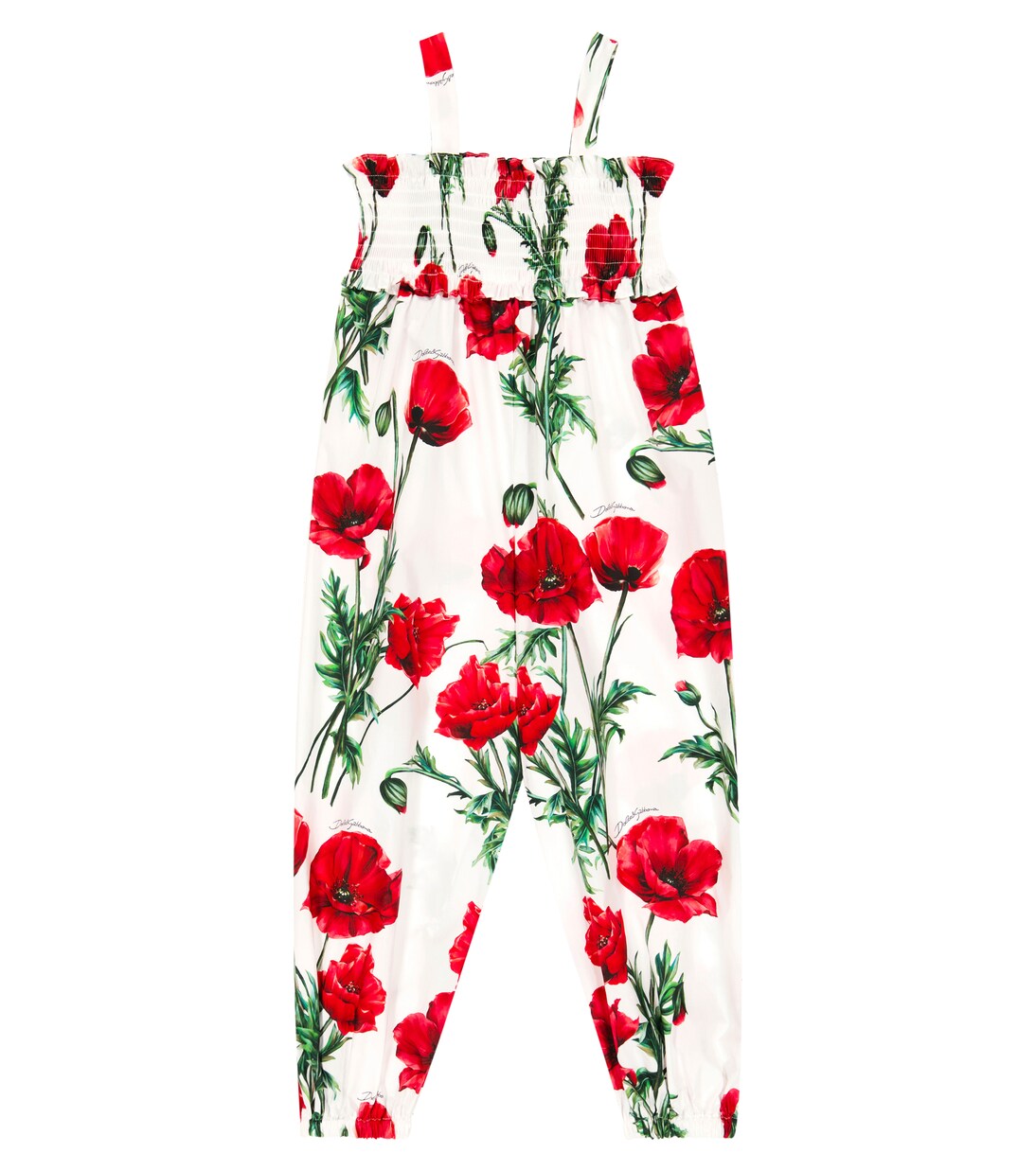 Floral cotton jumpsuit | Dolce&Gabbana Kids