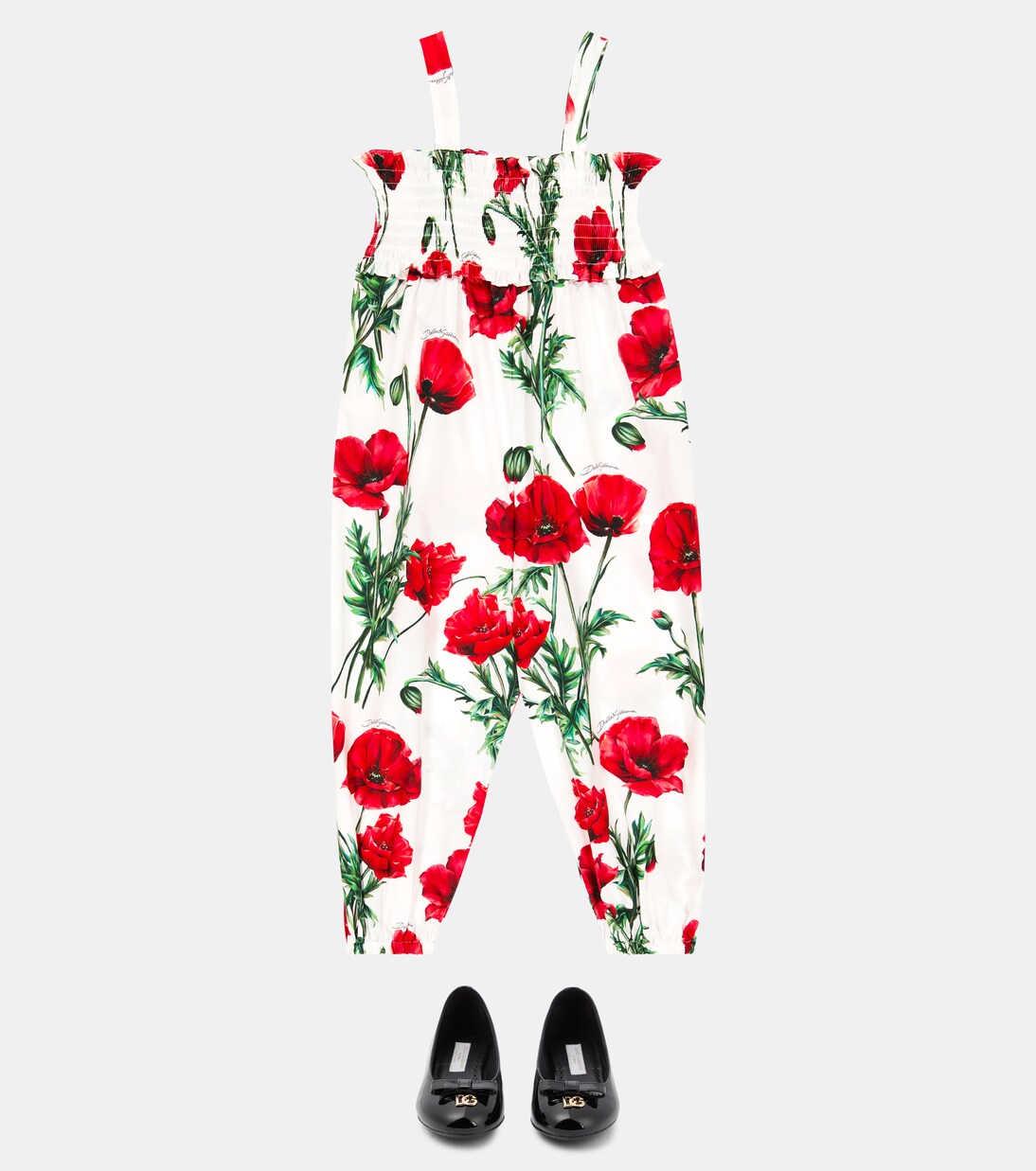 Floral cotton jumpsuit | Dolce&Gabbana Kids