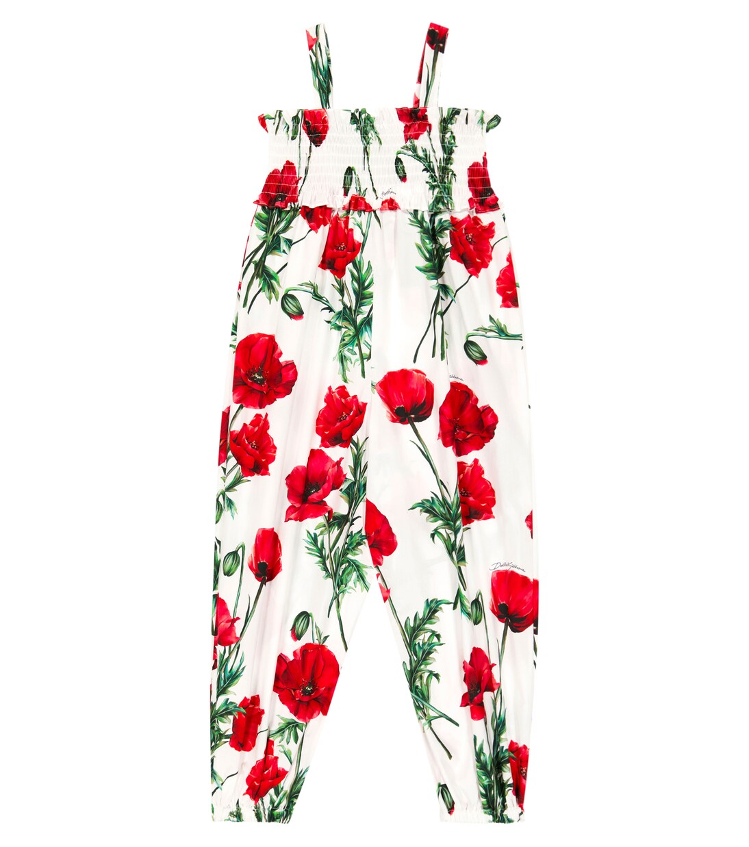 Floral cotton jumpsuit | Dolce&Gabbana Kids