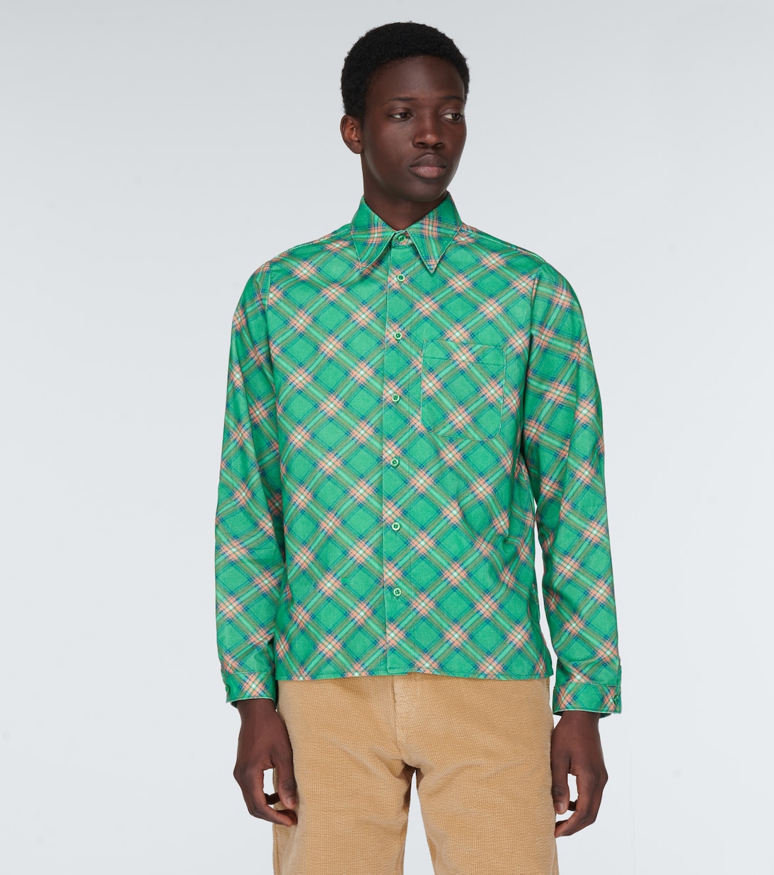 Checked cotton corduroy shirt | ERL