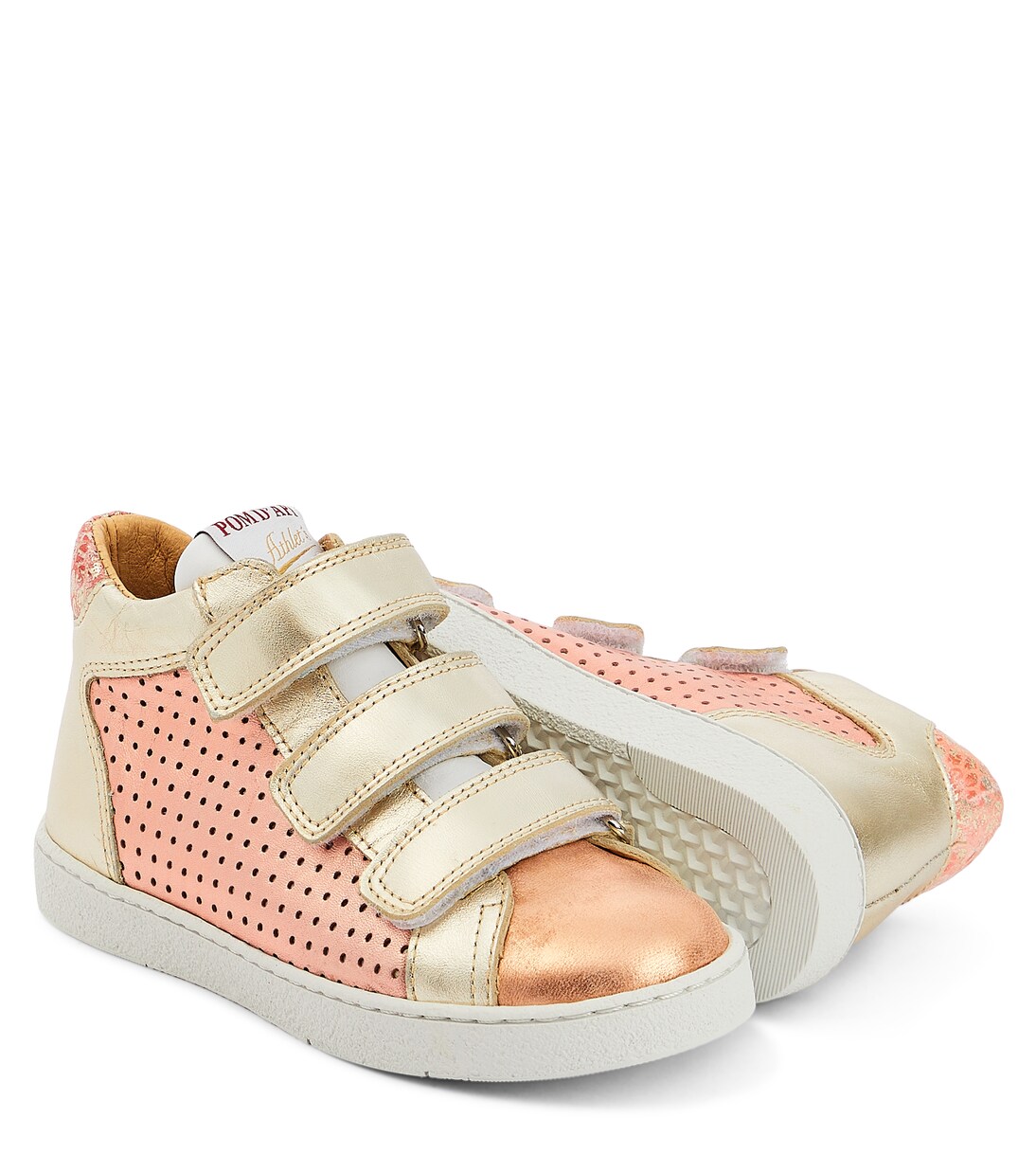 Top Easy Clay metallic leather sneakers | Pom d'Api