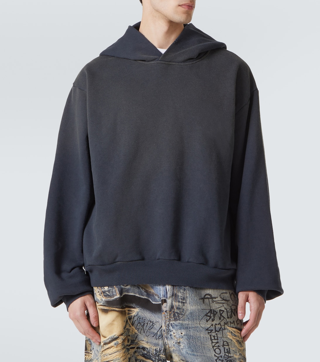 Sudadera en mezcla de algodón con logo | Acne Studios