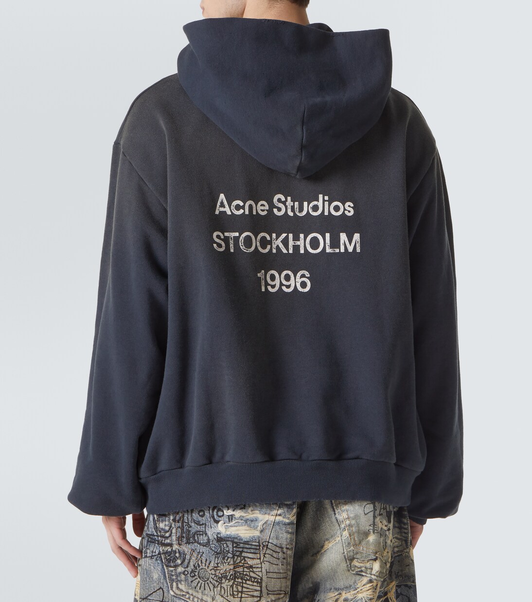 Sudadera en mezcla de algodón con logo | Acne Studios