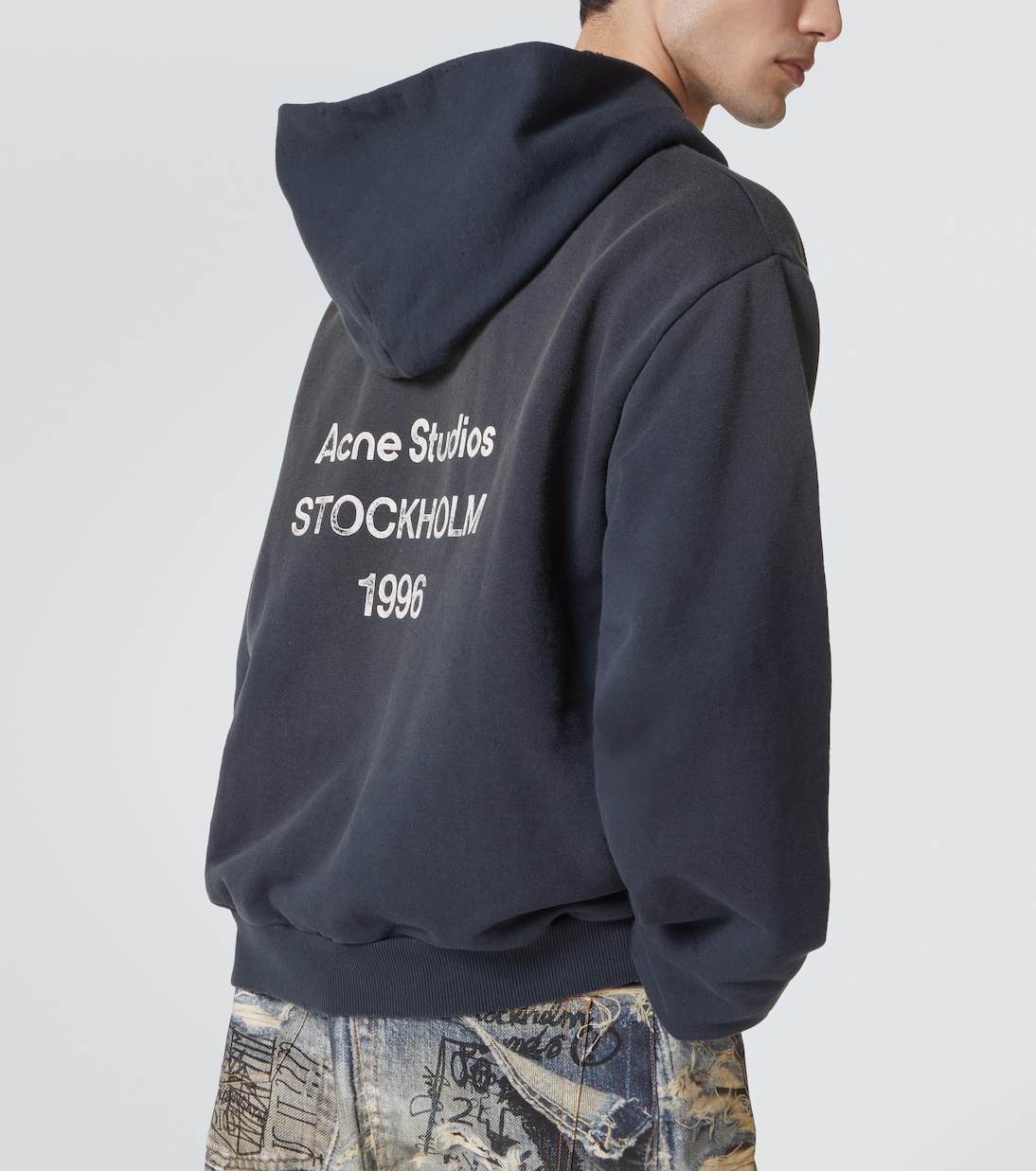 Sudadera en mezcla de algodón con logo | Acne Studios