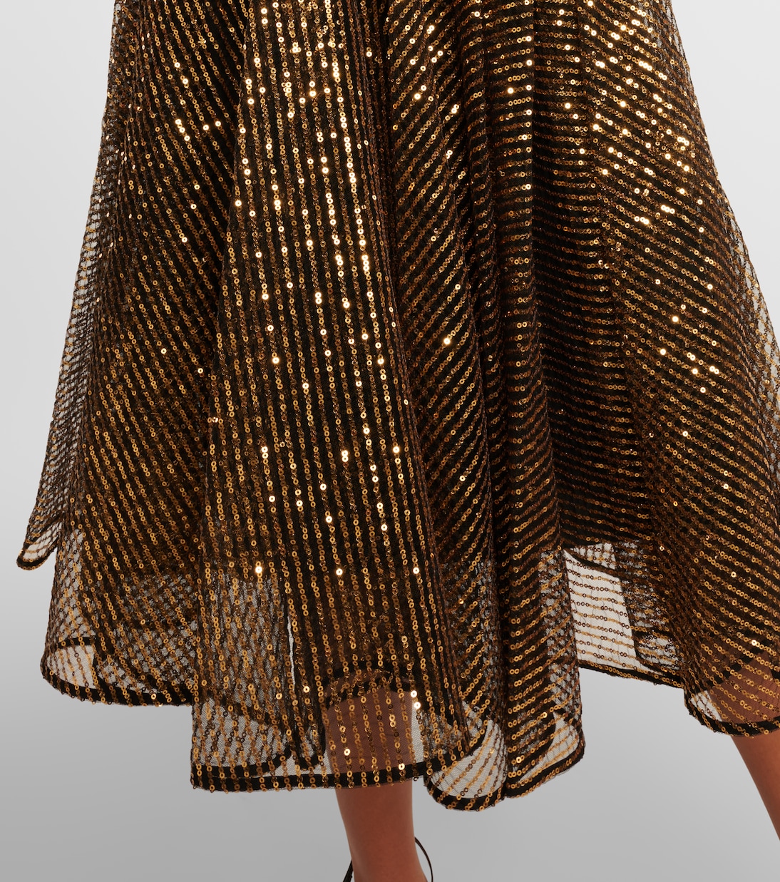 Midikleid aus Tüll mit Pailletten | Dolce&Gabbana