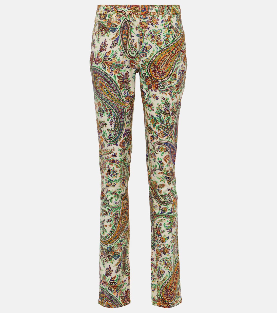 Bedruckte Mid-Rise Slim Jeans | Etro