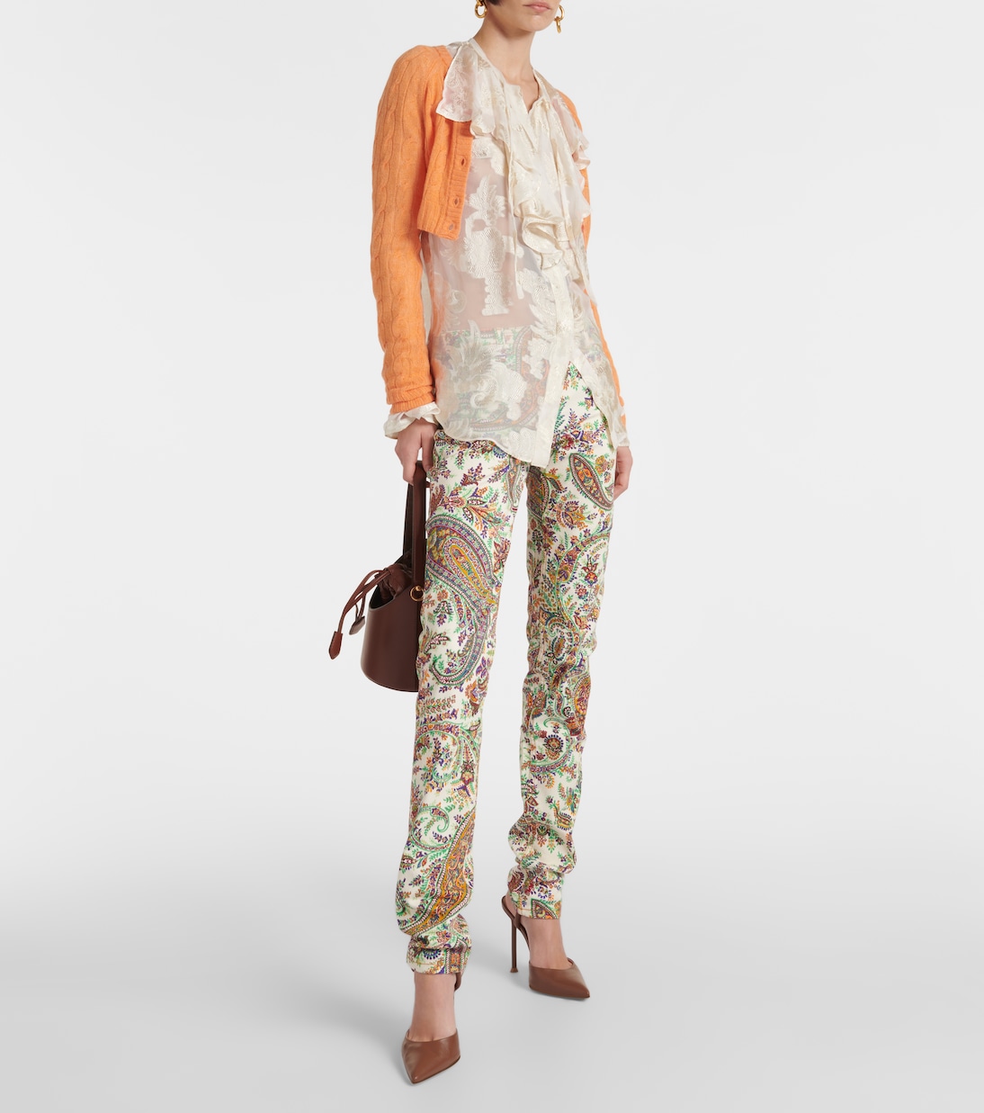 Bedruckte Mid-Rise Slim Jeans | Etro