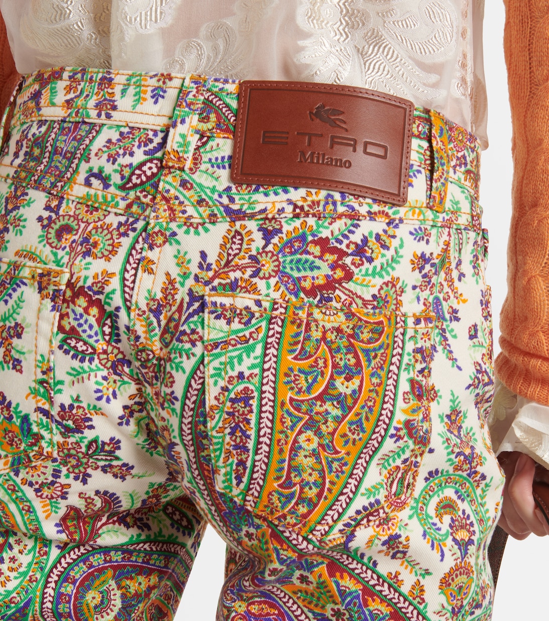 Bedruckte Mid-Rise Slim Jeans | Etro