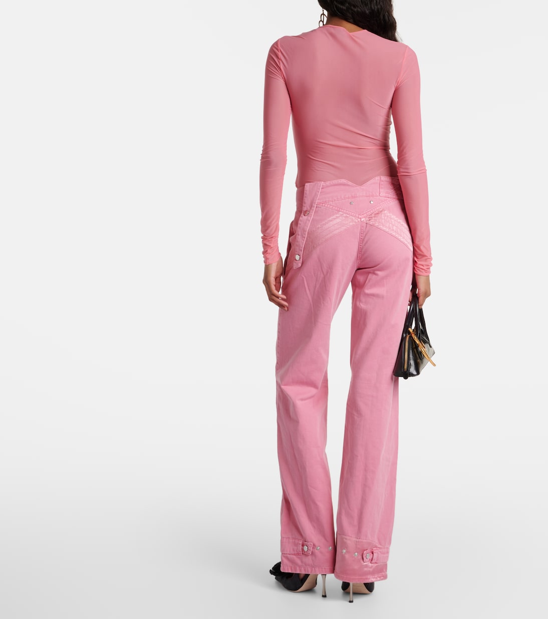 Low-Rise Straight Cargo-Jeans | Blumarine