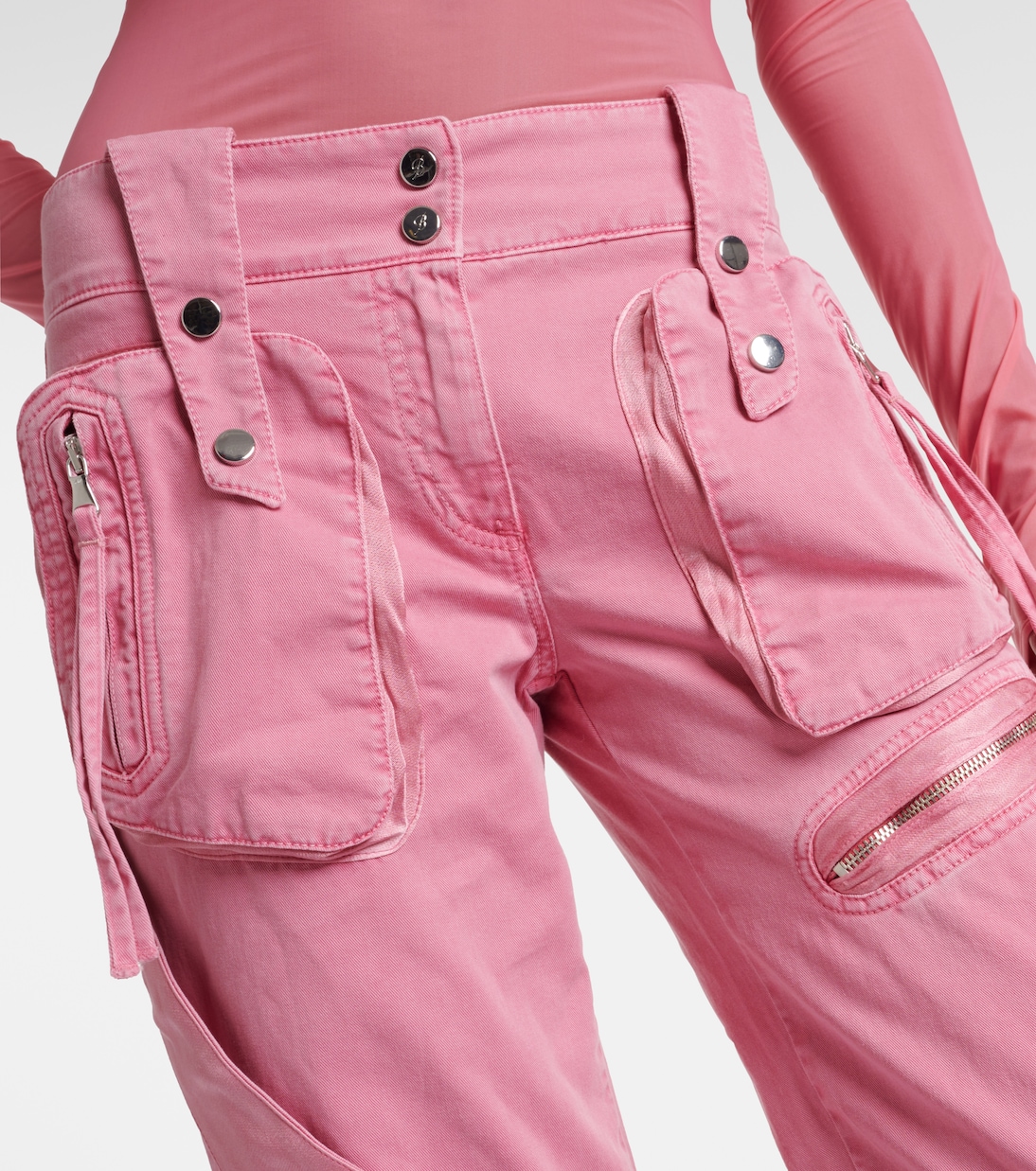 Low-Rise Straight Cargo-Jeans | Blumarine