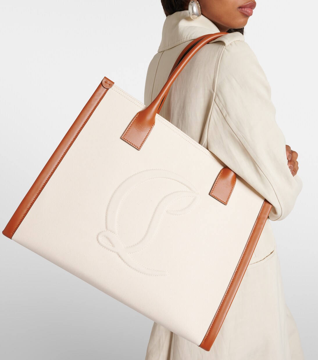 By My Side E/W Large canvas tote bag | Christian Louboutin